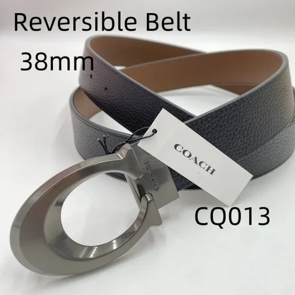 GUC Vintage Coach 8593 Reversible Signature Belt - Discontinued Coach Signature Buckle Cut To Size Reversible Belt, 38 Mm  main image 4